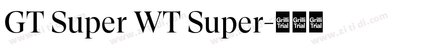 GT Super WT Super字体转换
